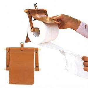 Portarrollos de Papel Higiénico Rústico para Pared con Tira Colgante para Almacenamiento de Papel Facial - Product Image 2