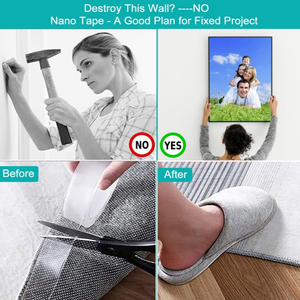 Troquelado de alta calidad, fácil de quitar, <span class=keywords><strong>cinta</strong></span> de agarre de Gel lavable, <span class=keywords><strong>cinta</strong></span> de montaje transparente, <span class=keywords><strong>cinta</strong></span> Nano <span class=keywords><strong>para</strong></span> <span class=keywords><strong>pegar</strong></span> fotos, póster, alfombra fija - Product Image 5