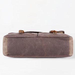Sac à bandoulière pour ordinateur portable, <span class=keywords><strong>mallette</strong></span> de transport en toile cirée pour ordinateur portable de 14 pouces, avec manches - Product Image 5