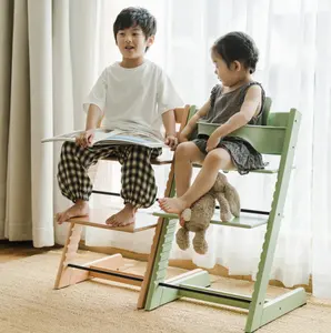 Tour de chaise haute pour enfants en bois Portable bébé salle à manger croissance chaise convertible réglable pour enfants et adultes