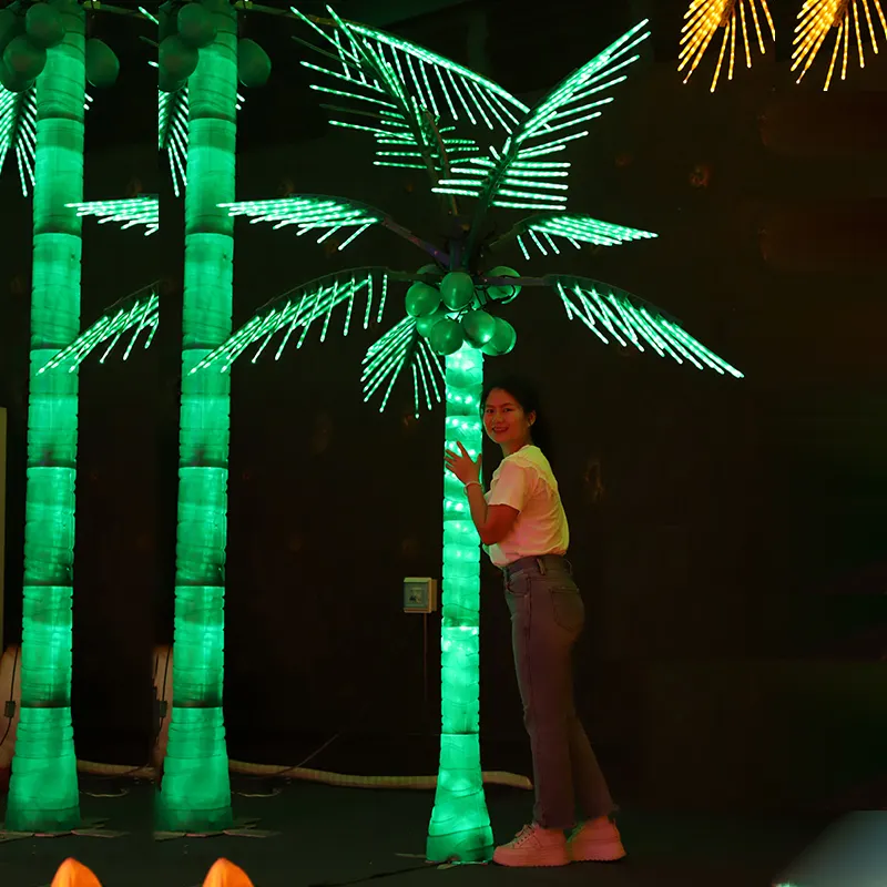 Factory Hot Selling LED Coconut Palm Tree light IP65 Square Park Landscape Luminous Design for Garden Street Project Decoration