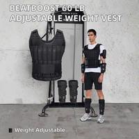 Gilet lesté réglable 60 lb pour hommes avec plaques en acier pour l'entraînement de force et les séances de course – Personnalisation usine 2026