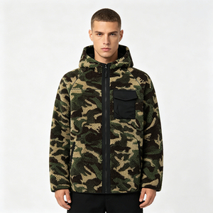 Giacca in Pile Mimetica da Uomo con Sconto Quantità, Giacca Sportiva Outdoor Imbottita, Personalizzabile con LOGO del Club, Cappotto da Caccia con Cappuccio - Product Image 1