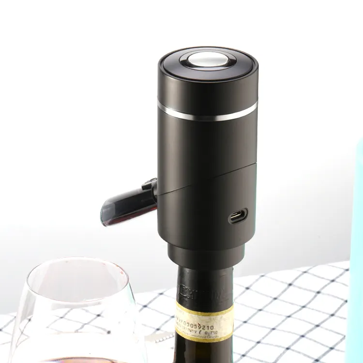 Grosir Set Dispenser Aerator anggur elektrik otomatis Logo kustom mewah untuk anggur putih