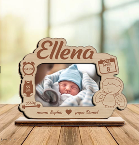 <span class=keywords><strong>Cadeau</strong></span> de douche de bébé cadre photo personnalisé pour nouveau-né bébé garçon pour les nouveaux parents <span class=keywords><strong>cadeau</strong></span> d'annonce de naissance de pépinière pour la fête des mères - Product Image 1