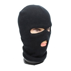 Berretto a Maglia con Copertura Completa del Viso, Stampa Digitale a 3 Fori, <span class=keywords><strong>Maschera</strong></span> da <span class=keywords><strong>Neve</strong></span>, Nuovo Berretto Nero Caldo per Spiaggia e Uso Professionale - Product Image 1