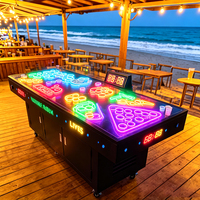 Table de beer pong portable CFORBETTER avec cadre en aluminium pliable et trous pour gobelets, pour l'extérieur, PJYXZ-010