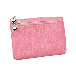 Portefeuille compact mini pour femmes <span class=keywords><strong>en</strong></span> cuir véritable, fermeture éclair lisse, intérieur <span class=keywords><strong>en</strong></span> polyester doux, idéal pour les étudiants et les adolescents - Product Image 3