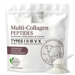 Collagène Multi-Sources OEM ODM GMP HACCP ISO22000 451g 41 portions avec Biotine Vitamine C Acide Hyaluronique - Product Image 1