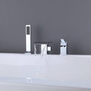 Robinet de <span class=keywords><strong>douche</strong></span> cascade simple en laiton moderne, finition chrome poli, avec cartouche céramique, jet doux, ensemble de <span class=keywords><strong>douche</strong></span> encastré pour montage sur plan de bain - Product Image 3