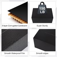 Cajas de Envío Medianas, Paquete de 200 Cajas Rígidas de Cartón Corrugado, Cajas de Correo Negras Ecológicas y Duraderas para Mudanza