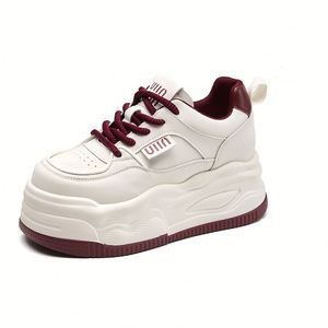 Zapatos de Mujer, Primavera 2026, Nuevas Llegadas, Casuales, con Suela Gruesa, que Aumentan la Altura, Zapatillas Blancas Versátiles y Deportivas - Product Image 3