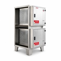 Purificateur de fumée d'huile ESP pour cuisine commerciale, précipitateur électrostatique en acier inoxydable, volume d'air élevé pour camion de restauration