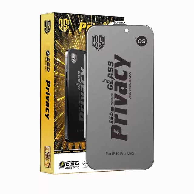 OG High Aluminum Tempered Glass 9H ESD Anti-Static Anti-Spy Privacy 2.5D Full Cover Screen Protectors for Mobile Phone for 17