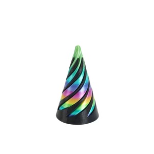 Jouet original et originaliste imprimé en 3D, jouet anti-stress 2-en-1 en forme de cône spiralé rotatif - Product Image 3