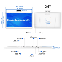 Monitor de Pantalla Táctil de Grado Médico de 24 Pulgadas con Certificación CE para Infraestructura Hospitalaria Moderna Compatible con Sistemas Operativos Windows, Android y Linux