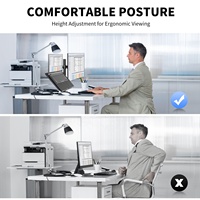 MD6432TP004 Bras de moniteur 13 "-27" 10kg avec support pour ordinateur portable 17 "Support de bureau Support d'écran Support pour ordinateur VESA