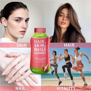 Gomitas de vitamina biotina para el cuidado de la piel del cabello de adultos, dosis y capacidad personalizables, suplemento de belleza, gomitas para la piel del cabello y las uñas - Product Image 4