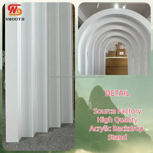 Toile de fond décorative lisse pour arc de mariage en forme de ballon à air chaud toile de fond murale acrylique arc de décoration de mariage - Product Image 2