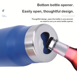 Custom 2-in-1Beer Can Cooler 14oz Stainless Steel Vacuum Can Cooler Travel Coffee Mug <b>Beer</b> Cold Can Holder - Product Image 3