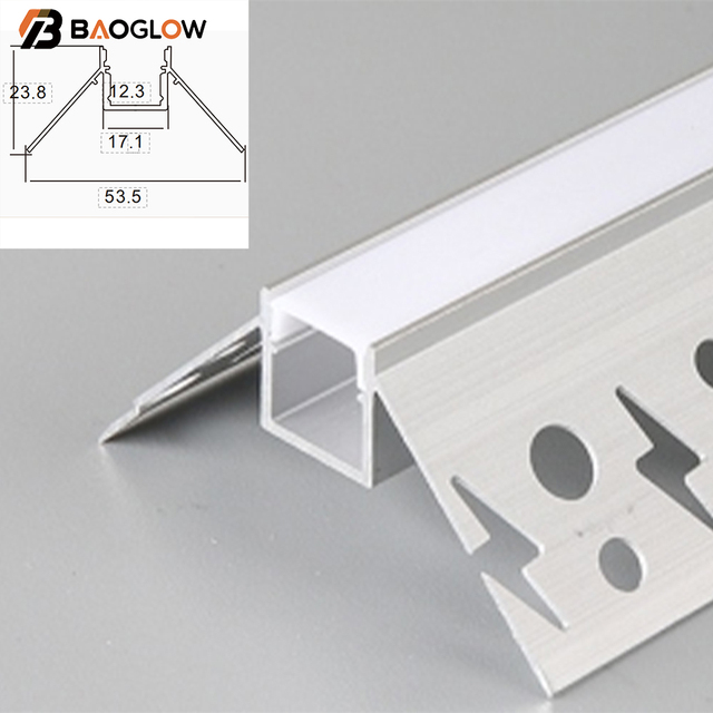 2025 Hot Style External Corner Customized Lace Drywall Ceiling Led Aluminum Led Profile Led Strip Plaster Gypsum Board Ceilings