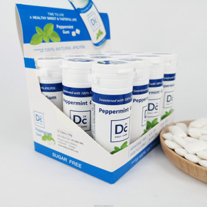 Nuovo arrivo di alta qualità menta piperita frutta fresca cura dentale 100% xilitolo senza zucchero gomma da masticare - Product Image 3