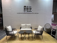 Juego de Patio de Aluminio Moderno de Estilo Americano Premium, Sofá de Lujo con Tejido de Cuerda, Cojines Impermeables y Diseño Lavable