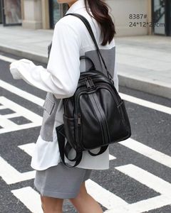 Mochilas para Mujer, Mochila Clásica de Cuero Vacuno Genuino, Bolso de Hombro Femenino, Bolsos Bandolera de Viaje - Product Image 4