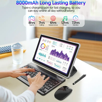Tablette Android Wifi 10 pouces P30H en gros d'usine, 4 Go de RAM, 128 Go de ROM avec écran tactile, clavier, souris et housse de protection