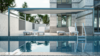 Pergola de support de kit de louvre coulissant de couverture rétractable chinoise avec le cadre enduit de poudre pour les ouvertures fermées