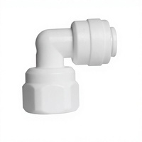 Raccord coudé rapide fileté femelle 1/4 po pour tube de 1/4 po DE, accessoire pour filtre purificateur d'eau et système d'osmose inverse (RO)