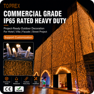 Guirlandes LED de qualité commerciale Toprex pour l'extérieur, câble en caoutchouc étanche IP65, pour la décoration de la <span class=keywords><strong>maison</strong></span>, les projets de Noël - Product Image 1