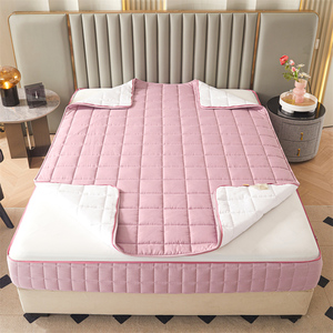 Housse de <span class=keywords><strong>matelas</strong></span> matelassée à grille large, entièrement enveloppante sur 6 côtés, avec fermeture éclair, pour lit simple, double, queen et king size - Product Image 3