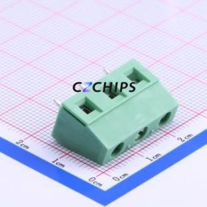 1717732 Screw Terminal Block Through hole Component (THT),P=7.62mm Connector 1x3P 7.62mm Green Through Hole - Product Image 1