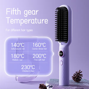 <span class=keywords><strong>Cepillo</strong></span> <span class=keywords><strong>Alisador</strong></span> de Cabello Iónico, Peine <span class=keywords><strong>Alisador</strong></span> con Iones Negativos, Plancha de Cabello con Calentamiento Rápido y Protección Anti-Quemaduras para Uso en Casa o Salón - Product Image 3