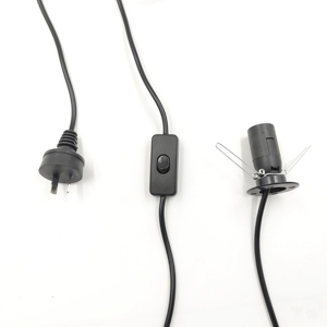 AU Australian Figure-8 Plug with <strong>Switch</strong> <strong>Power</strong> <strong>Cord</strong> + E12 Smooth Lamp Holder + Spring Round Base, Safe and Durable for Lamp DIY - Product Image 4