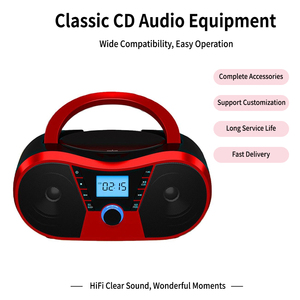Wholesale Vibrant <b>Red</b> Portable CD Cassette Player With BT 5.0 Wireless Audio <b>FM</b> Radio For Outdoor Camping Travel - Product Image 3