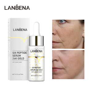 LANBENA vente en gros, <span class=keywords><strong>Anti</strong></span>-âge, <span class=keywords><strong>Anti</strong></span>-rides, nourrissant, hydratant, or 24k, sérum pour le visage à Six peptides - Product Image 2