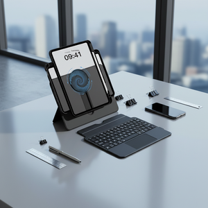 Clavier Magique à Glissière Professionnel Compatible <span class=keywords><strong>iPad</strong></span> Pro 11 Pouces et <span class=keywords><strong>Air</strong></span> 6, Étui de Protection avec Pièces Détachables Magnétiques - Product Image 1