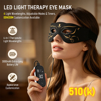 Masque oculaire professionnel de luminothérapie rouge 660nm 850nm pour le rajeunissement de la peau et l'élimination des cernes à domicile