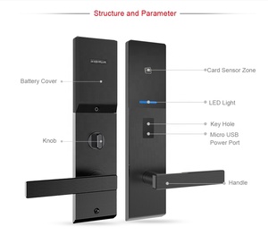 Modern Design Hotel Door Access Control Door <b>Lock</b> Electronic Ic Card <b>Lock</b> Door System for Star Hotel HT-22 Hotel Card <b>Key</b> <b>Lock</b> S - Product Image 6
