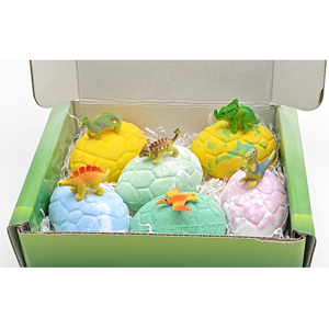 Bombes de bain effervescentes artisanales aux couleurs mélangées en forme d'œuf de dinosaure, aromathérapie, huile essentielle, bombes à bulles de qualité supérieure, bain naturel - Product Image 5