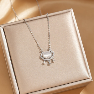 Collana di Tendenza in Acciaio Inossidabile con Chiusura di Sicurezza e Zirconi Incastonati, Stile Lussuoso e Alla Moda - Product Image 3