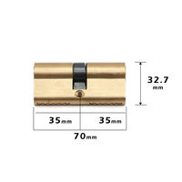 Cylindre de serrure de porte en laiton à double ouverture Euro Safety