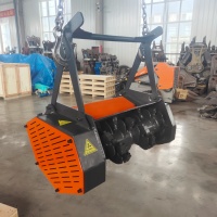 Broyeur universel pour chargeuse compacte sur chenilles, attache hydraulique pour le déchiquetage des arbres