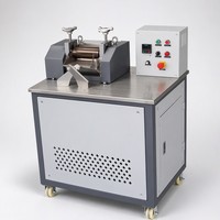 Kunststoff-Pelletiermaschine mit PLC-Touchscreen, Zweiwalzenmühle, Smart-Lab-Compound-Misch- und Granuliergerät, Rezept-Speicherung, CE ISO