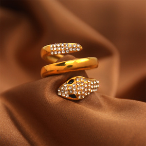 Anello in acciaio inossidabile con anello in acciaio inossidabile 18K, - Product Image 5