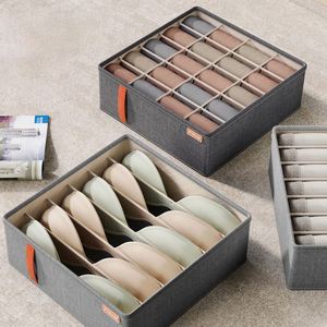 Wholesale Cationic Fabric <b>Stackable</b> <b>Wardrobe</b> Drawer Organizer Foldable Closet Socks Underwear Bra <b>Storage</b> Box With Dividers - Product Image 5
