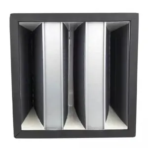 V-Bank Charcoal activated carbon Filter Air Filter customized air purifier parts panel filter