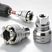 Prix Usine Promotionnel : Ensemble d'adaptateurs de douilles à cliquet bidirectionnels réglables 10-19 mm, Clé à douille à cliquet
